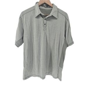 Ascend Tech Short Sleeve Polo for Men  Size Large Light Green‎